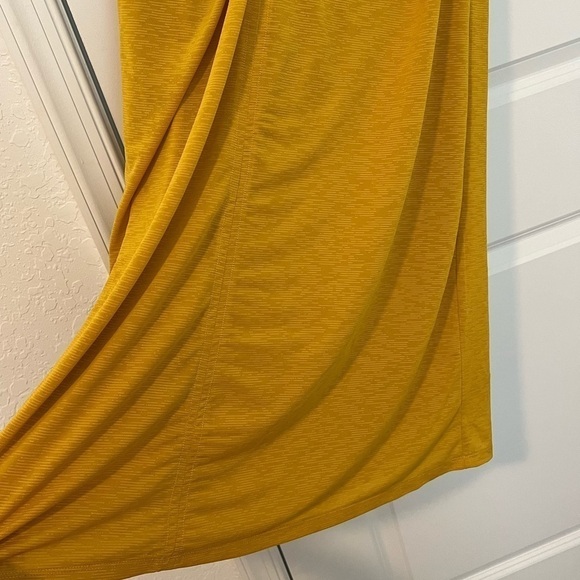 House of Harlow 1960 Sexy Summer Ruched Jersey Maxi Skirt Bronze Yellow Size XS - Picture 7 of 12